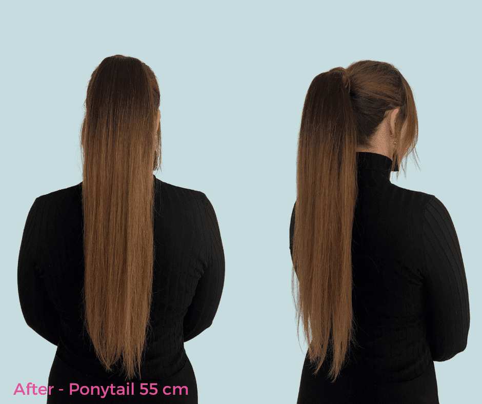 Ponytail hair extensions #1B/1C mix