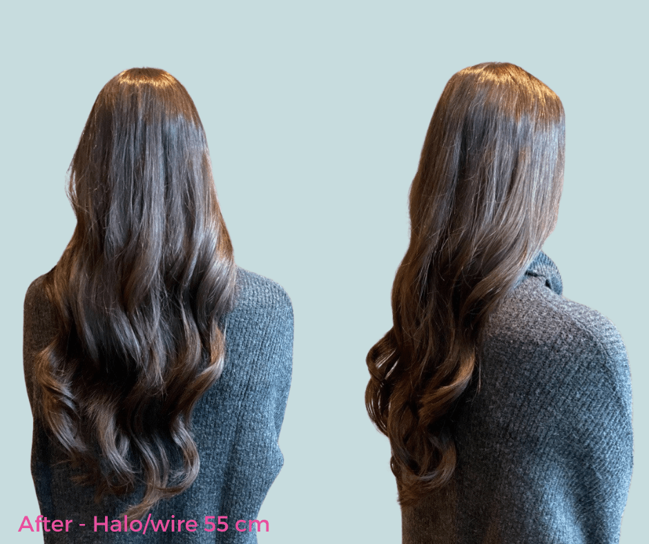 Halo/wire hair extensions #2/1B mix