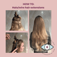 Halo/wire hair extensions #8A/1B mix