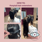 Ponytail hair extensions #1B/1C mix